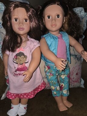 Our GENERATION DOLLS Children's Fashion Play Doll Set - Pink & Teal Outfits
